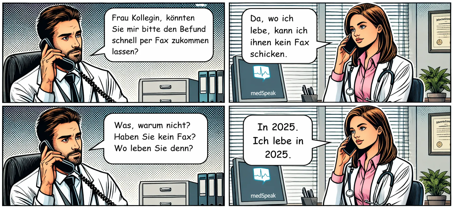 Können Sie mir den Befund bitte per Fax schicken?