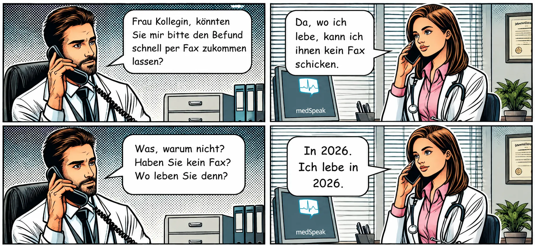 Können Sie mir den Befund bitte per Fax schicken?